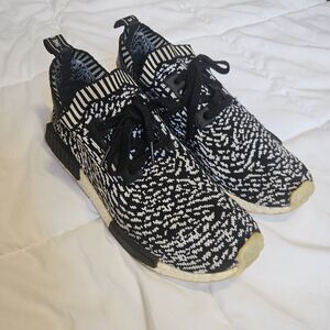 Size 10.5 - adidas NMD_R1 Primeknit Zebra